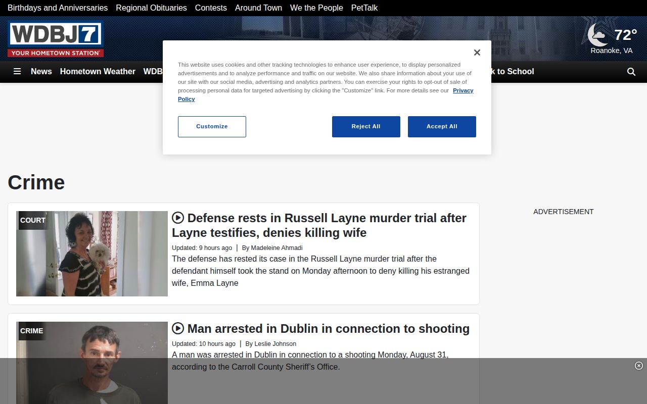 Lynchburg County crime-news coverage source at WDBJ7