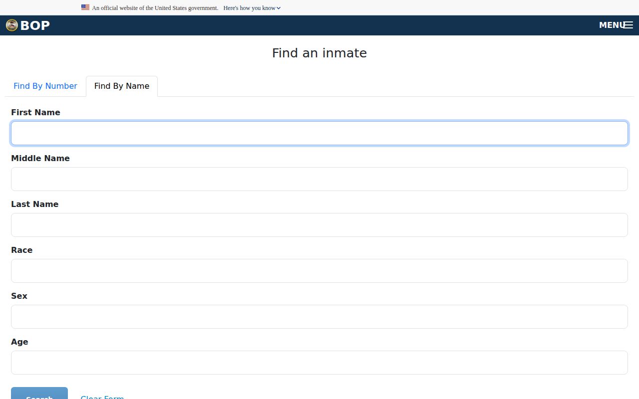 Federal Bureau of Prisons locator for Lynchburg federal custody records